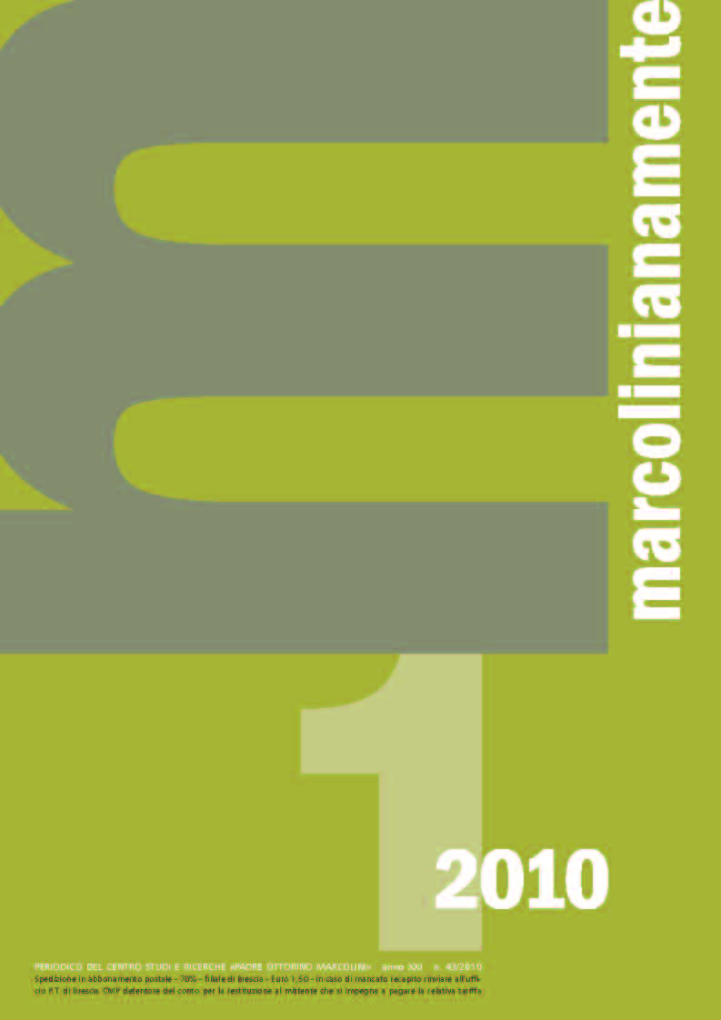 Marcolinianamente, numero 43 anno 2010, Luglio 2010